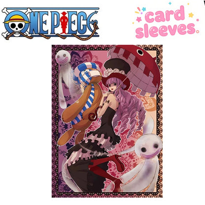 One Piece Card Sleeves 67x92mm 60PCS Set, Luffy/The Straw Hat Pirates/Perona Collection Card Sleeves Suitable for PKM OPCG Game