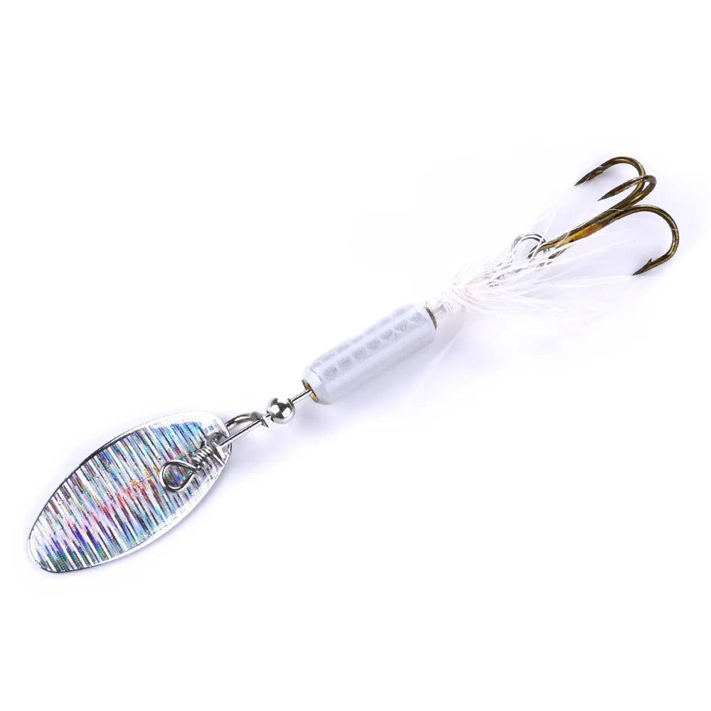 1PC 3.5g Metal VIB Lures Feather Sequins Wobbler Vibrations Spoon Fishing Bait Bass Artificial Hard Bait Cicada Fishing Tackle
