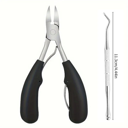 Professional Grade Concave Stainless Steel Nail Clippers for Thick Nails and Ingrown Toenails Sharp Curved Blade for Easy Trimmi