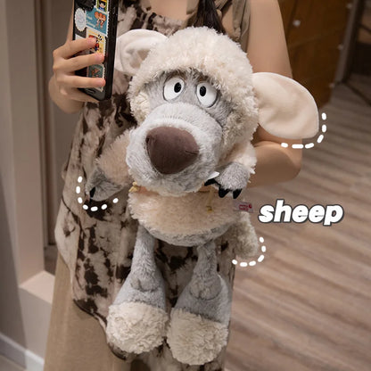 2 Size Soft Wolf In Sheep's Clothing Plush Toy Creative Stuffered Fairy Tale Animal Doll Kawaii Gift For Children Haloween gifts
