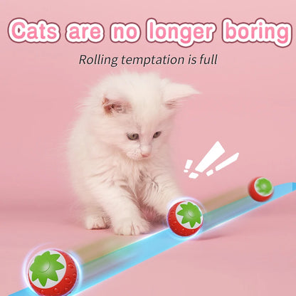 Smart Cat Toys Ball Automatic Interactive Pets Electric Rolling Teaser USB Rechargeable Kitty Moving Bouncing Ball Birthday Gift