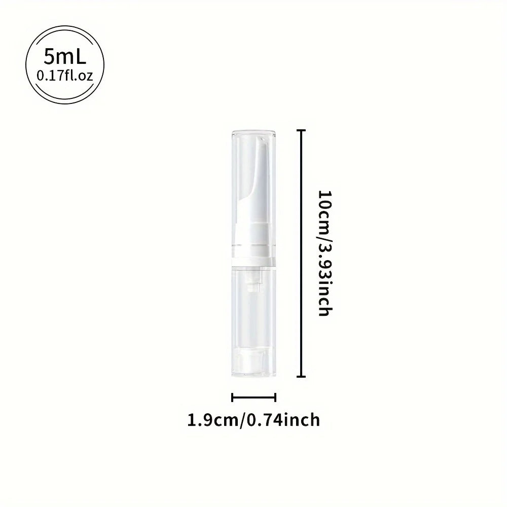5/10/15ml Clear Foundation Dispenser Bottle Portable Travel Essence Sample Container Airless Vacuum Eye Gel Cream Empty Tubes