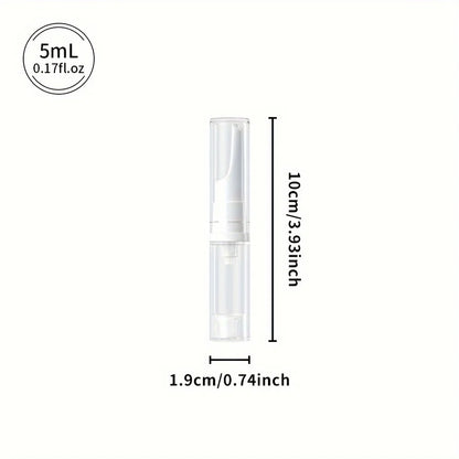 5/10/15ml Clear Foundation Dispenser Bottle Portable Travel Essence Sample Container Airless Vacuum Eye Gel Cream Empty Tubes