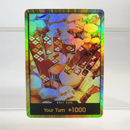 1PCS/30Pcs One Piece TCG GOLD DON!! Anime Collection Cards PRB-01 Foil English SUPER PARALLEL FOIL NM Refraction The Gift