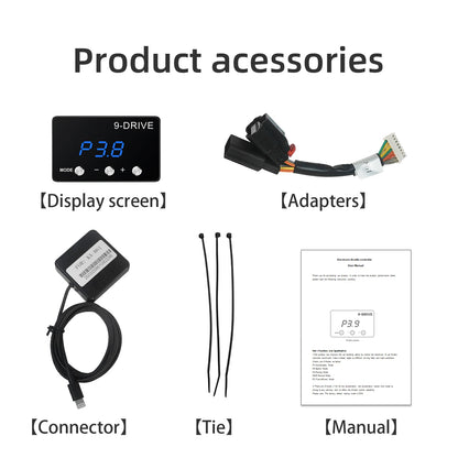Racing Power Accelerator Controller Plug Play 9-Drives Electronics Throttle Controller Car Pedal Booster Tuning Parts Accessory
