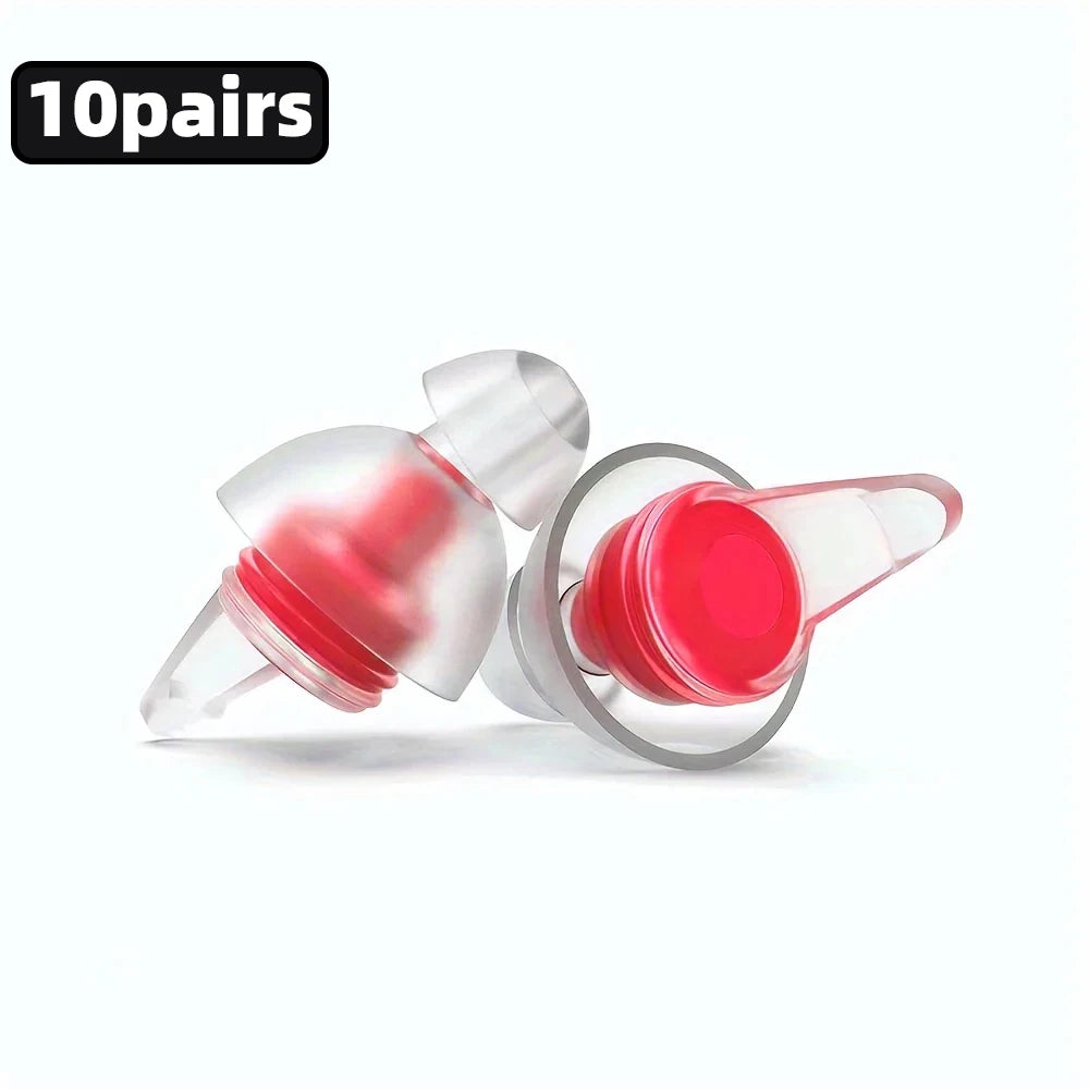 HUAK High Fidelity Silicone Ear Plugs for Noise Cancelling Washable Reusable Musicians Motorcycles Sleeping Work, Study, Swim