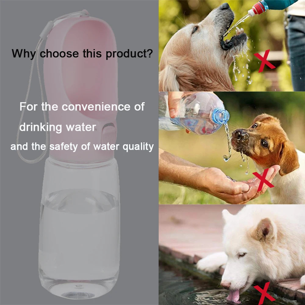 350ml 550ml Portable Water Bottle for Dog Cat Drinking Cup with Lanyard Leakproof Puppy Kitten Water Feeder Outdoor Pet Supplies