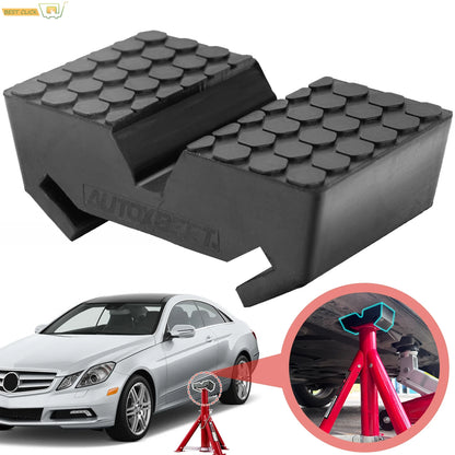 Car Slotted Lift Jack Stand Rubber Pad Saddle Adapter for All-in-One Frame Rail Pinch Lifting Repair Tools Safety Grip Pads