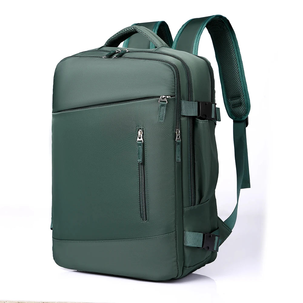 Large-capacity Oxford Travel Backpack, Men's And Women's Simple Leisure Backpack, Independent Shoe Compartment, Usb Interface
