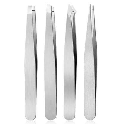 2/4pcs Set Professional Tweezers Set Perfect For Eyebrow Hair Removal Splinter Very Effortless and Relaxed to Remove