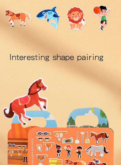 Children DIY Sticker Book Bubble Scene Sticker Jelly Paste Toy Kids Portable Reusable Quiet Busy Paste A Book