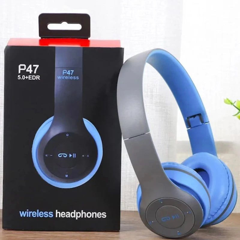 P47 Wireless bluetooth headphone With Mic Headsets Stereo Sound Earphones Sports Gaming Headphones Supports PC Smartphone