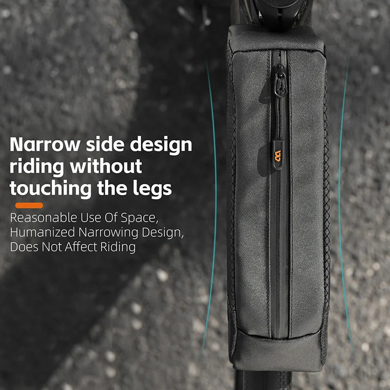 WEST BIKING Bicycle Top Tube Bag 1.2L Portable Bike Front Frame Bag 3D Stereo Cycling Tool Bag MTB Road Bike Accessories