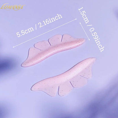 Lomansa 1 Pair Silicone Glitter Butterfly Lash Lift Pad Eyelash Perm Rod Shield Lash Lifting 3D Eyelash Curler Accessories Tool