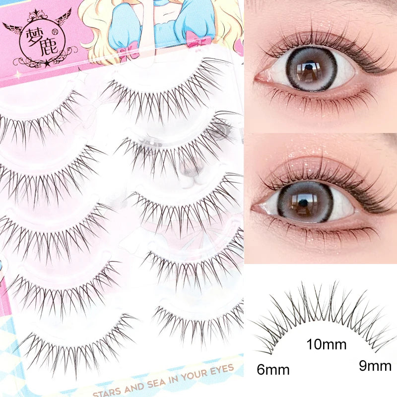 Dream Deer False Eyelashes A Type Eyelashes Upgraded Lash V-shaped 0.14mm Transparent Stem Soft Natural Eye Lashes Mink