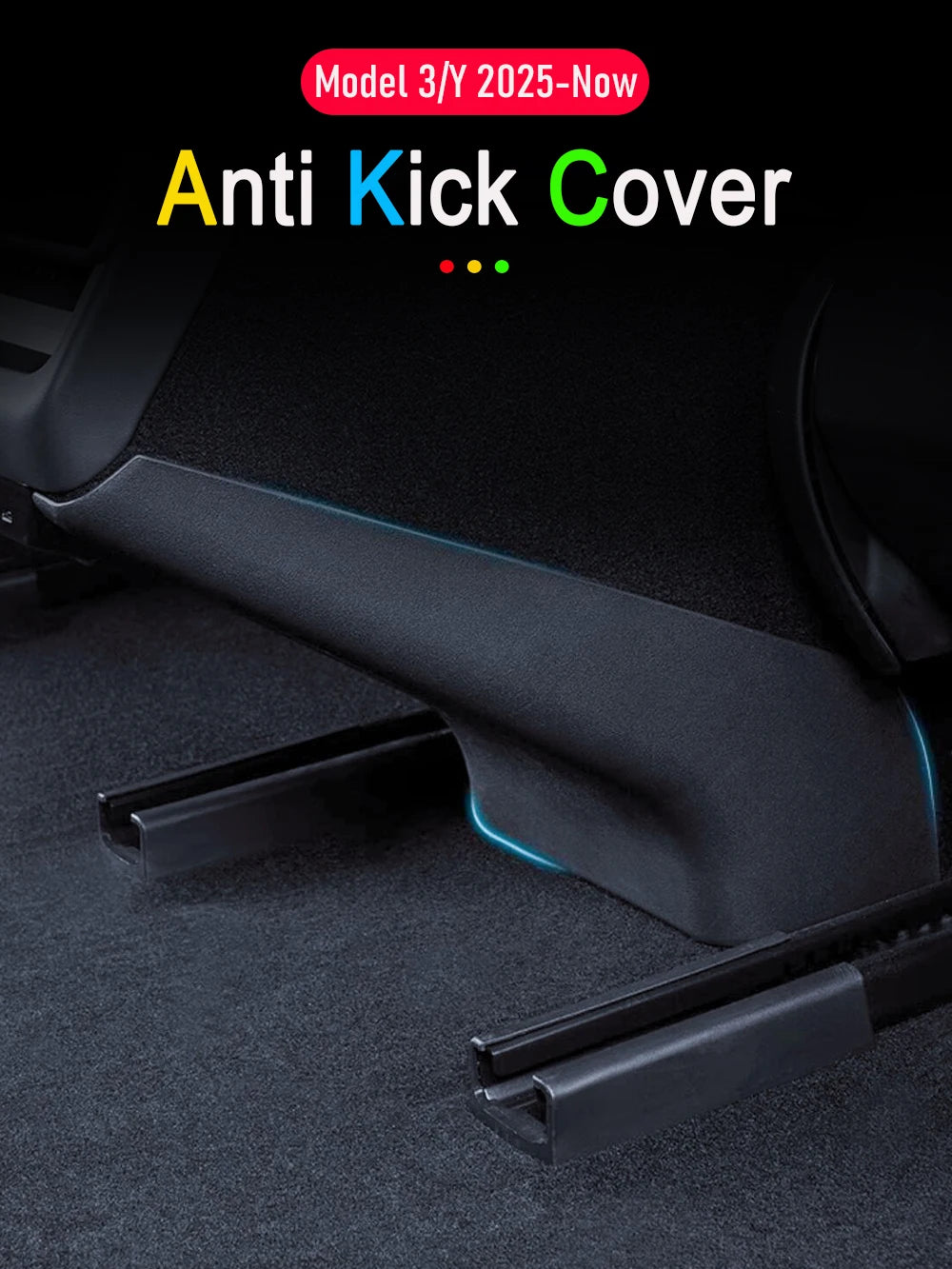 Rear Center Console Anti-Kick Pad for Tesla Model Y Juniper Model 3 2025 2026 Rear Exhaust Protector Scratch-Proof Accessories