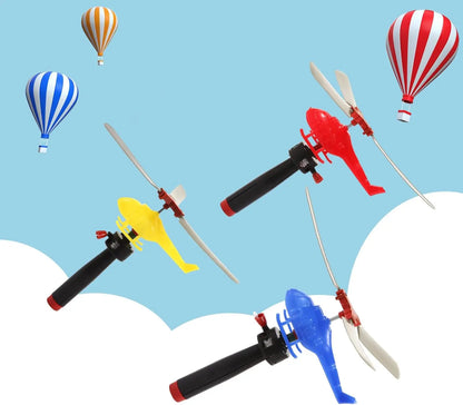 1/3/6 PCS Outdoor Sports Flying Toys Handle Pull Wire Planes Toys Flying Toy Helicopter, 360° Rotating Helicopter