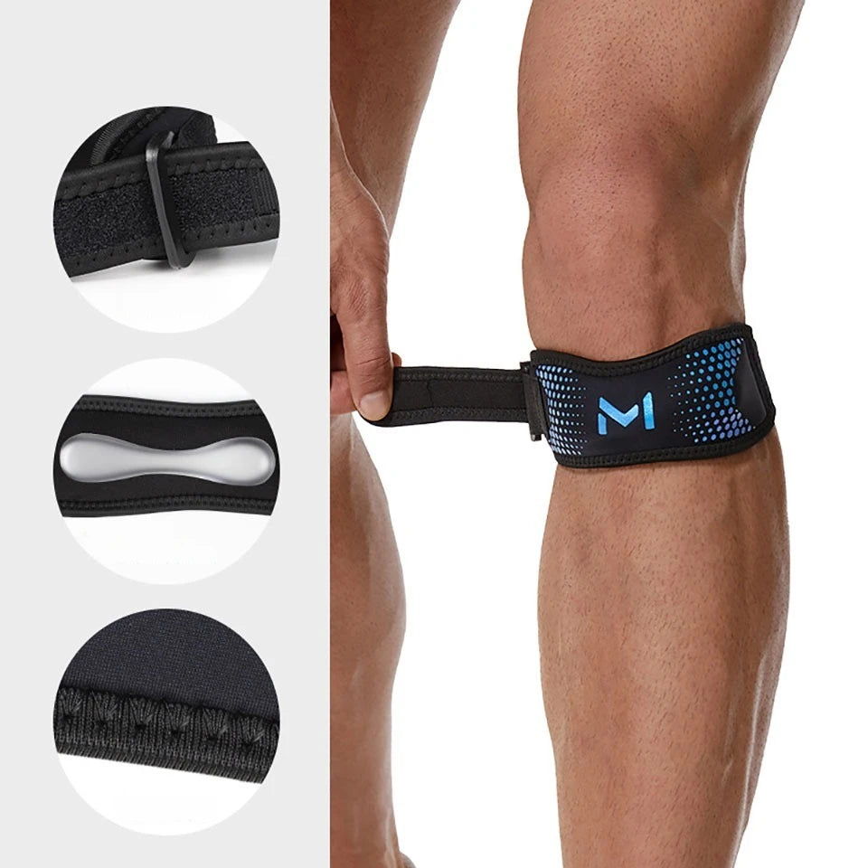 GTUBIKE 1PC Patella Knee Strap Adjustable Knee Brace Patellar Tendon Stabilizer Support Band for Soccer Basketball Running Jumpe