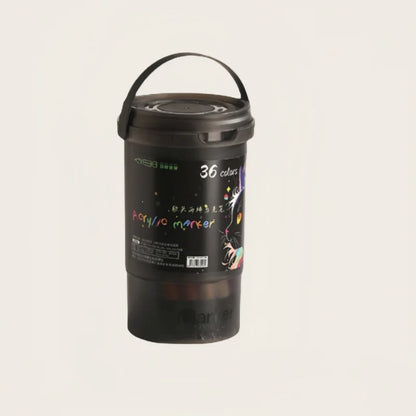 24/36/48/60/80/120 Bucket-cap Soft-Head Acrylic Marker Pen - Specially Designed for Students in Art Class, with Strong Coverage.