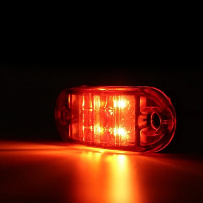 20/10PCS 4 LED 12V-24V Side Marker Lights Oval Front Rear Clearance Indicator Lamp Truck Accessorie for Trailer BUS Van Caravan