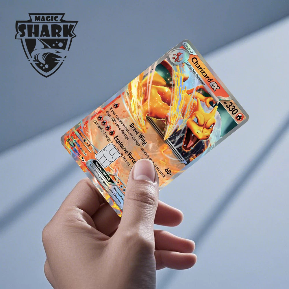 Charizard Gyarados Venusaur Blastoise Mewtwo Squirtle Snorlax Holographic Laser Credit Debit Card Film Skin Sticker