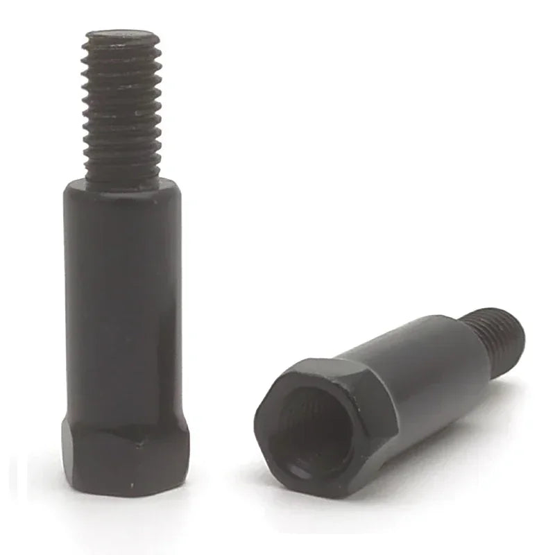 Longer Extension Black Motorcycle Rear Mirror Adapter M8 8mm M10 10mm Anti Clockwise Right Left Hand Thread Changing Screw