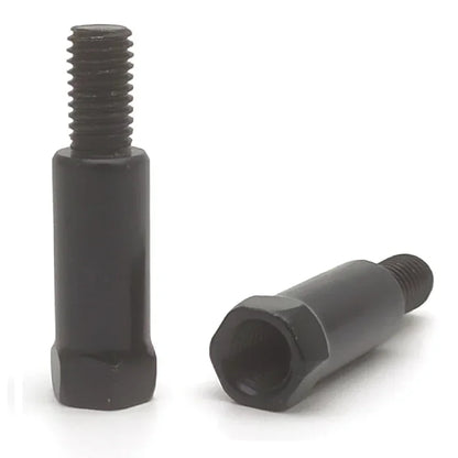 Longer Extension Black Motorcycle Rear Mirror Adapter M8 8mm M10 10mm Anti Clockwise Right Left Hand Thread Changing Screw
