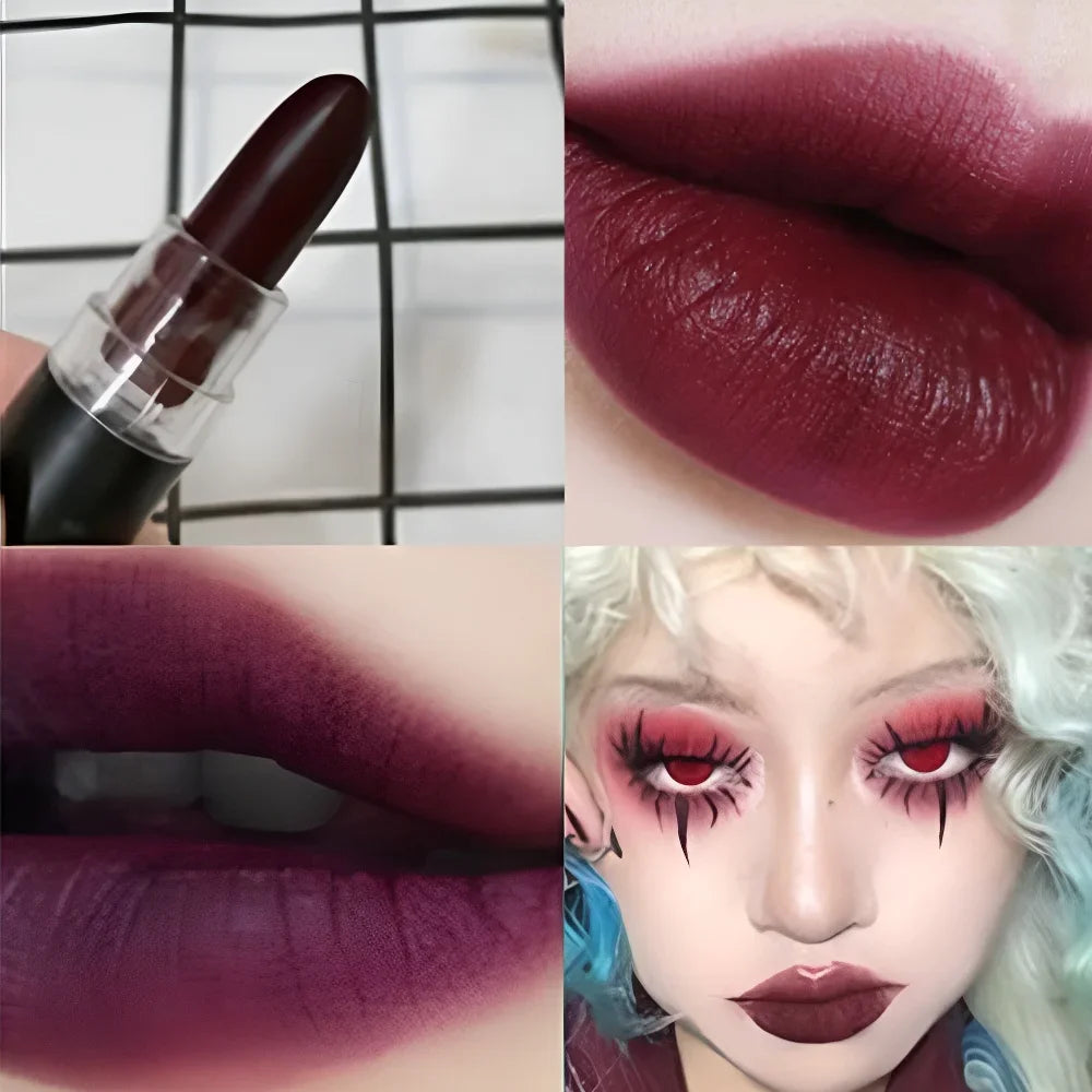 Clay Nude Lip Primer Concealer Cover Dark Lips Stick Long Lasting Gothic Matte Black Halloween White Cosplay Makeup Lip Base
