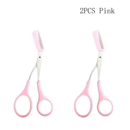 1/3PCS Eyebrow Trimmer Makeup Tools Stainless Steel Eyebrow Scissors with Comb Hair Removal  Eyebrows Shaping Makeup Tools