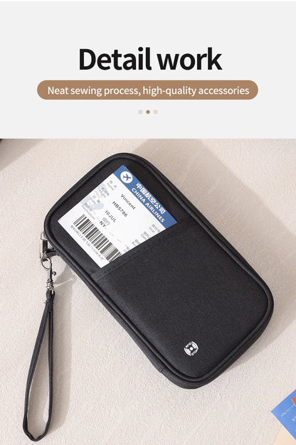 Passport Holder Bag Family Rfid Blocking Passport Wallet Travel Essentials Wallet Travel Document Organizer Credit Cards Case
