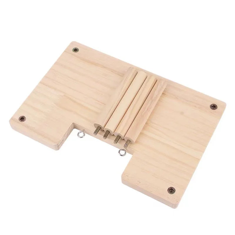 Hamster Wooden Play Platform Ladder Small Animal Climbing Stair Jumping Shelf Cage Toy for Dwarf Hamster Mice