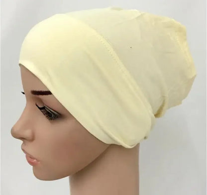 2020 soft modal inner Hijab Caps Muslim stretch Turban cap Islamic Underscarf Bonnet hat female headband tube cap turbante mujer