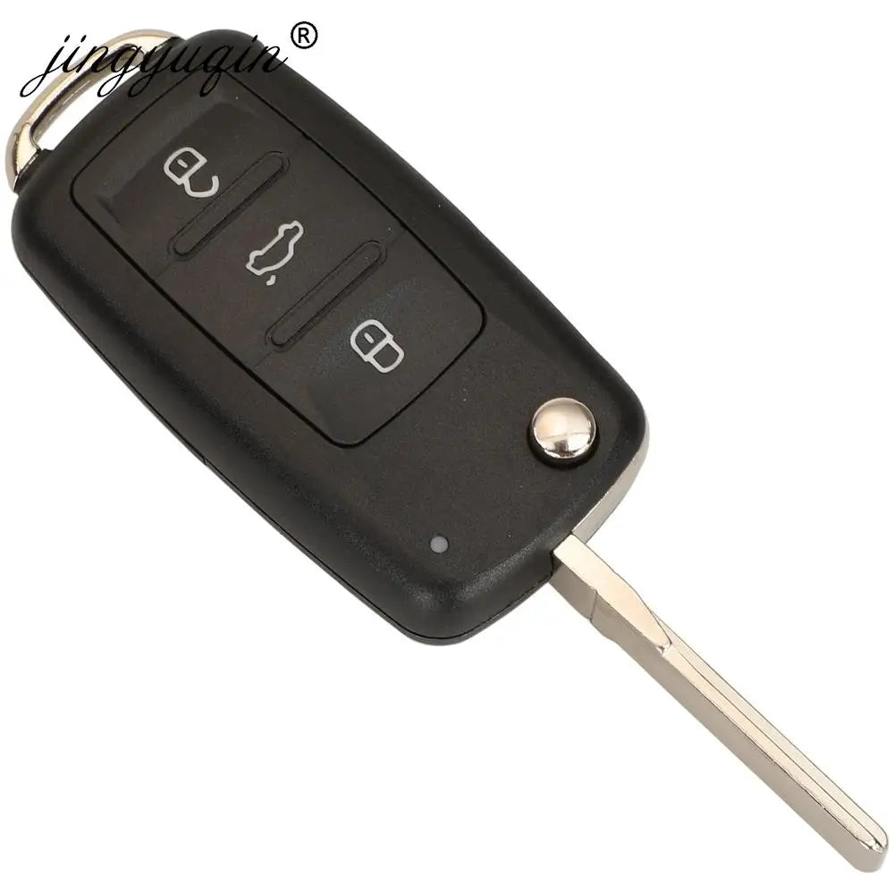 jingyuqin 3BT Remote Flip key 434MHz ID48 Chip for VW Volkswagen GOLF PASSAT Tiguan Polo Jetta Beetle Skoda Seat Car 5K0837202AD