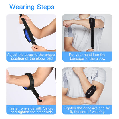 1/2 PCS Elbow Protection Strap Elbow Soft Cushion Support Strap Knee Support Basketball Tennis Badminton Epicondylitis Elbow Pad