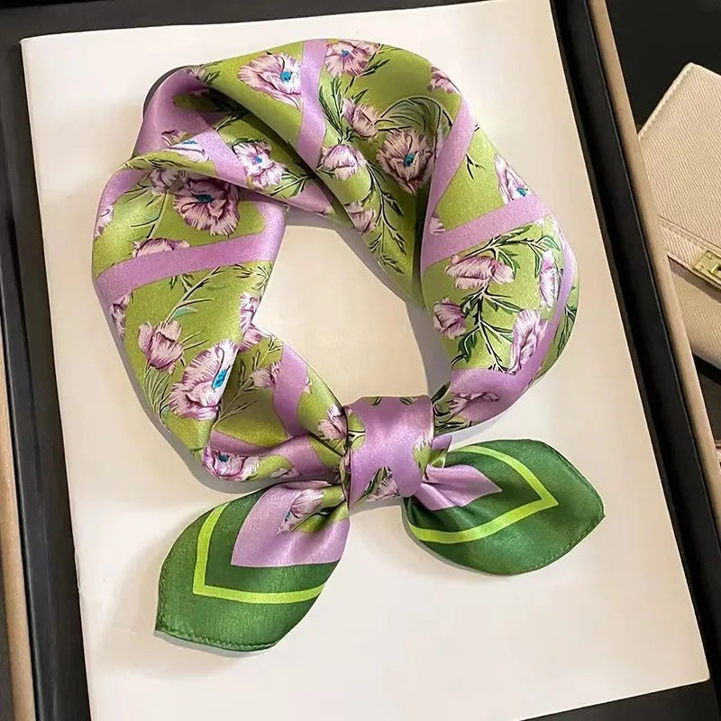 Scarf 100% Silk Bandana Women Square Scarves Wrap Kerchief Spring Fashion Luxury High Quality Headband Hijab Shawls 2026