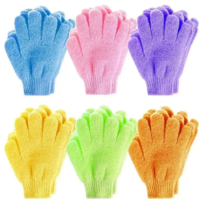 1/2/3pairs Exfoliating Bath Gloves Double Sided Bath Gloves For Beauty Spa Massage Skin Shower Scrubber Bathing Accessories