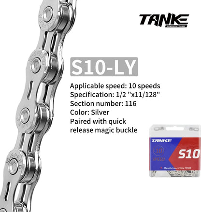 TANKE Bike Chain S8 S9 S10 S11 S12 MTB Road Bicycle Chains,Variable Speed Chain 116/126L High Quality Current Cycling Accessorie
