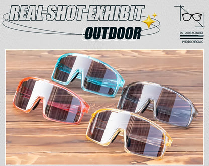 SCVCN Photochromic Cycling Glasses Hiking Drive Bicycle Sports Sunglasses Outdoor Running Sunglasses Men MTB Road Bike Glasses