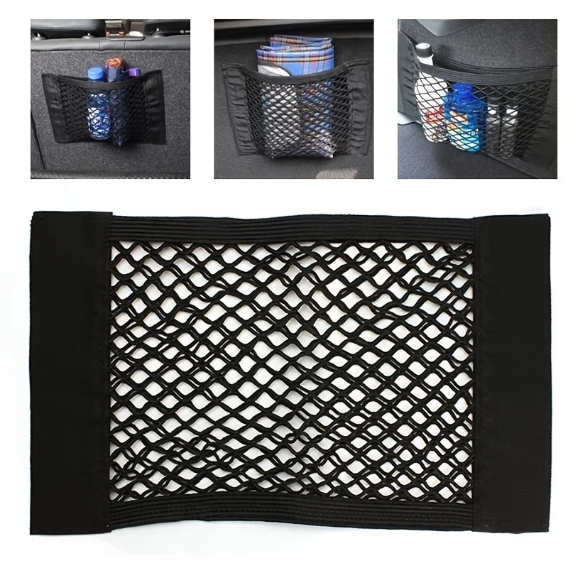 Universal Car Storage Bag Double Mesh Trunk Storage Net Car Built-in Storage Bag Car Fixed Net Anti-Slip