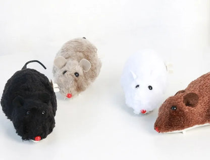 Cat Toy Clockwork Simulation Mice Battery Free Durable Indoor Cats Get High Relieve Boredom Interactive Plush Toys Pet Supplies