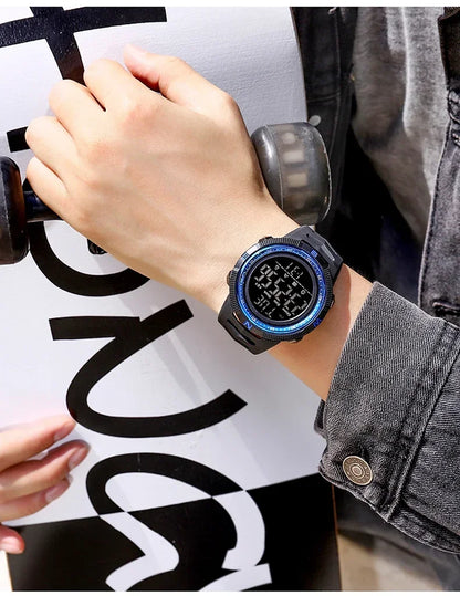 SANDA 6014 Countdown Waterproof Digital Mens Wristwatches Military Sport Watch for Men Clock Shockproof Relojes Para Hombre