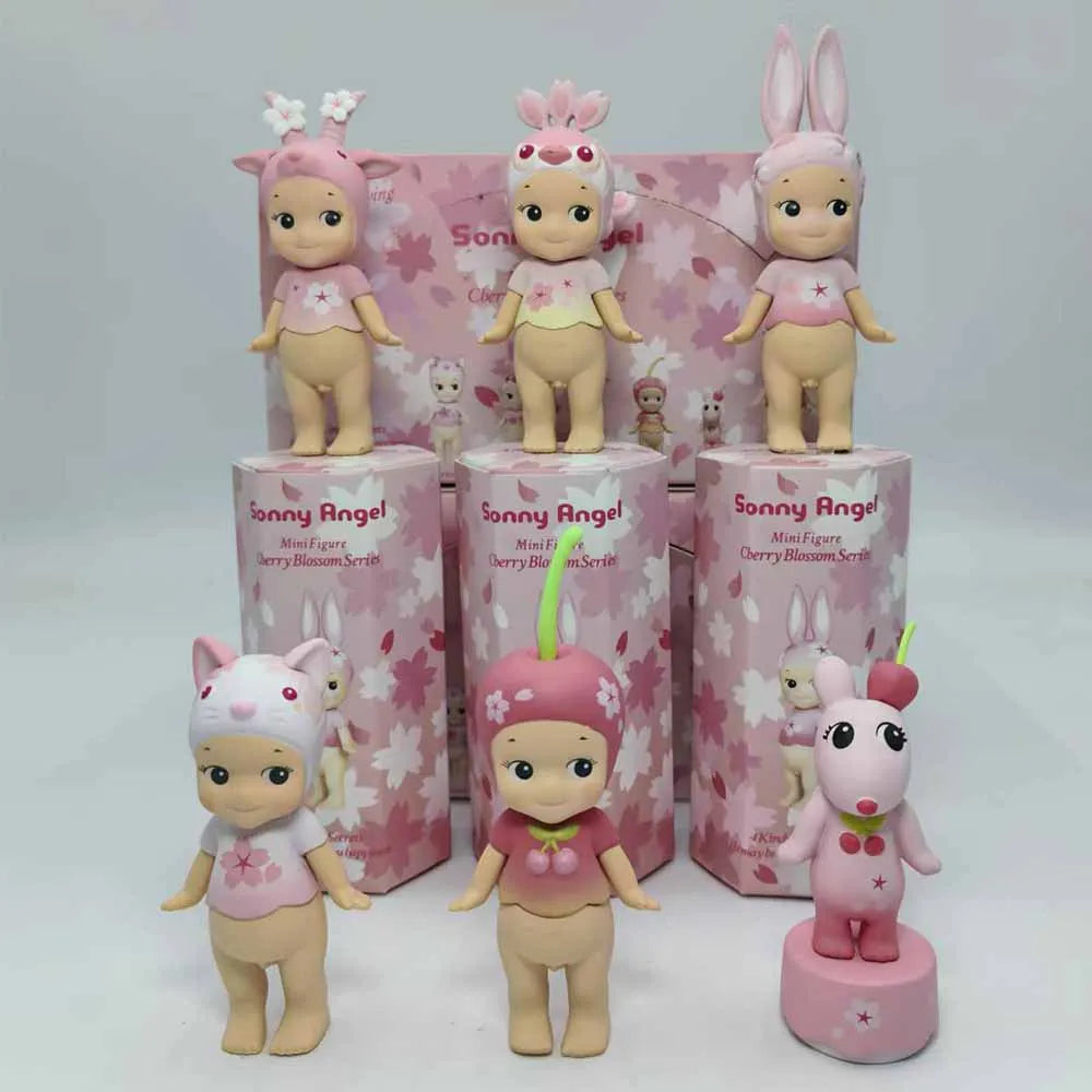 Sonny Angel Pink Cherry Blossom Series Blind Box Toys Mystery Box Kawaii Lucky Cute Doll Decoration Collect Model Couple Gifts