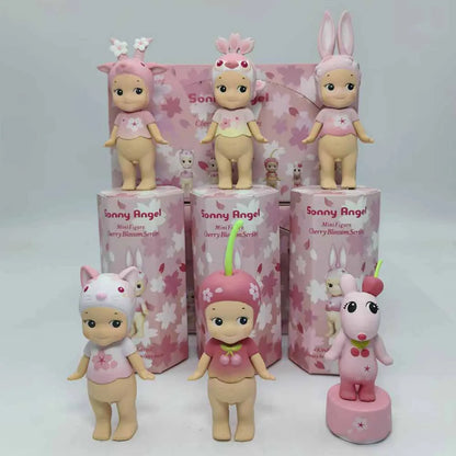 Sonny Angel Pink Cherry Blossom Series Blind Box Toys Mystery Box Kawaii Lucky Cute Doll Decoration Collect Model Couple Gifts