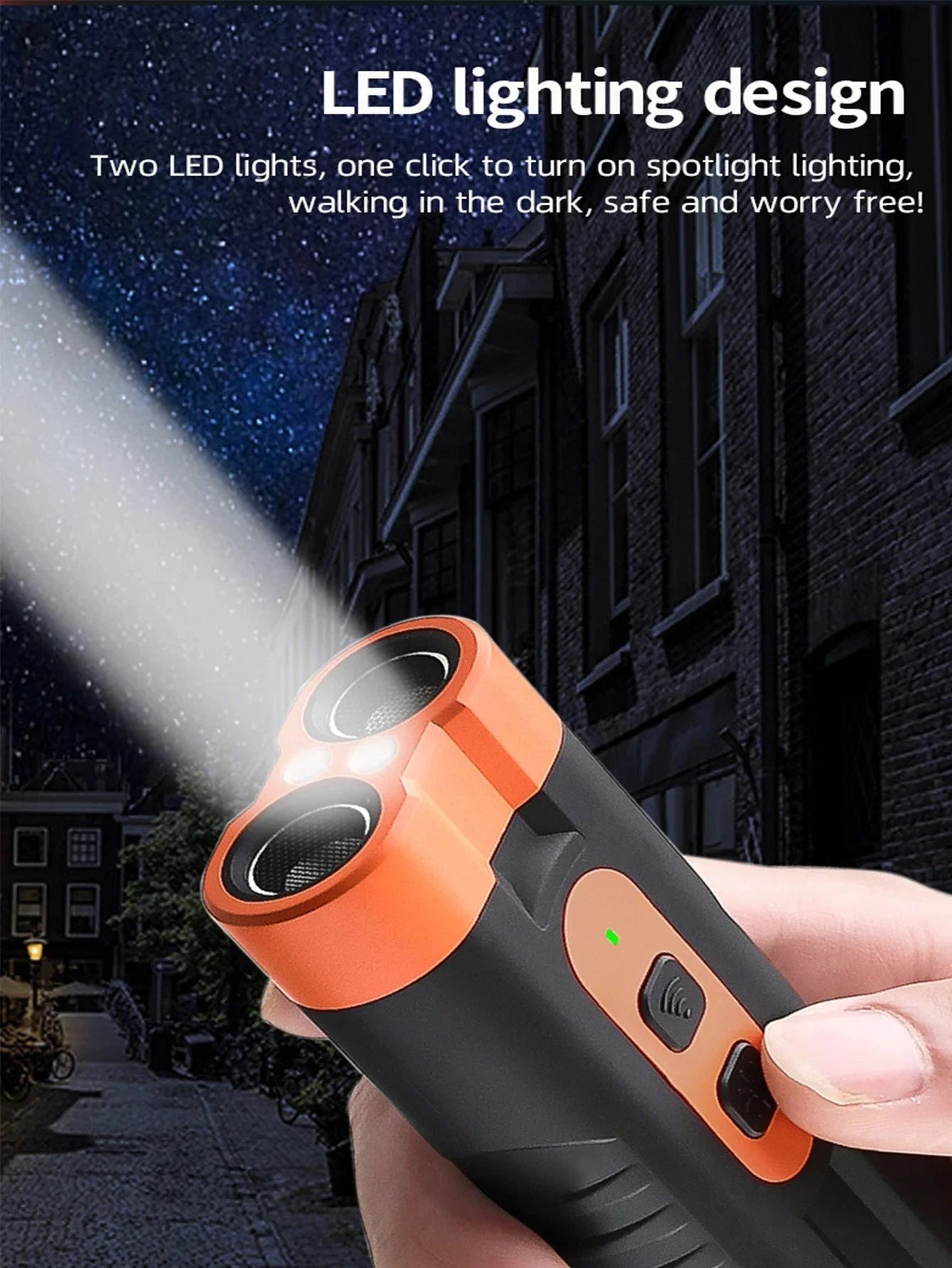 2025 Dual Head Ultrasonic Dog Repeller USB Rechargeable High-Power Anti-Bark Training Device with LED Flashlight