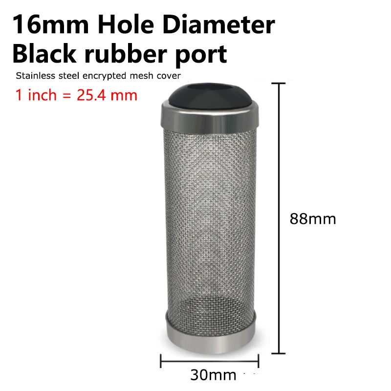 12/16mm Aquarium Inflow Inlet Filter Stainless Steel Mesh Net Guard Fish Tank Filter Accessories Intake Strainer Prefilter Cover