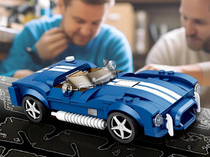312PCS Blue Sport Car Building Block Set Creative City Vehicle Diy Car Model Bricks Desktop Display Puzzle Toys Holiday Gifts