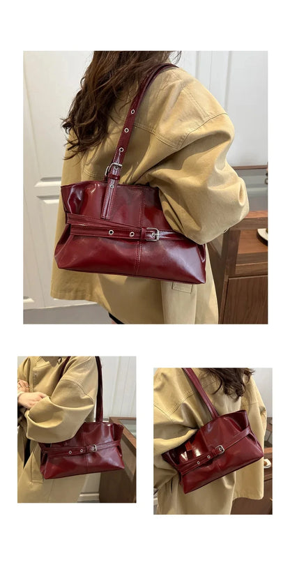 Fashionable Medium Size Versatile Tote Handbag for Daily Use Ethnic Style Synthetic Leather and Canvas Bag