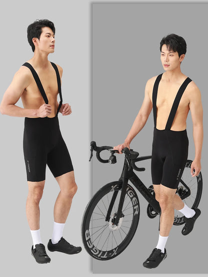 X-TIGER Men's Cycling Bib Shorts 120 Density Gel Cushion Mountain Road Bike Cycling Shorts Outdoor Casual Sports Bib Shorts