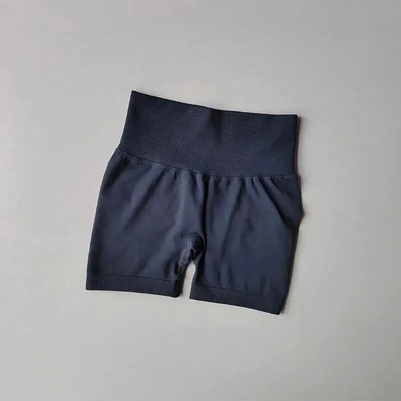 women's high-waisted hip-enhancing sport shorts, with waist shaping, slimming effect, quick-drying hip, three-point fit leggings