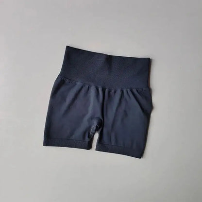 women's high-waisted hip-enhancing sport shorts, with waist shaping, slimming effect, quick-drying hip, three-point fit leggings